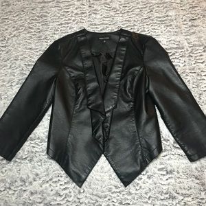 Women’s black leather jacket